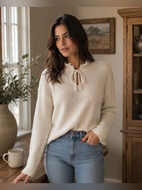 Cream Collar Sweater